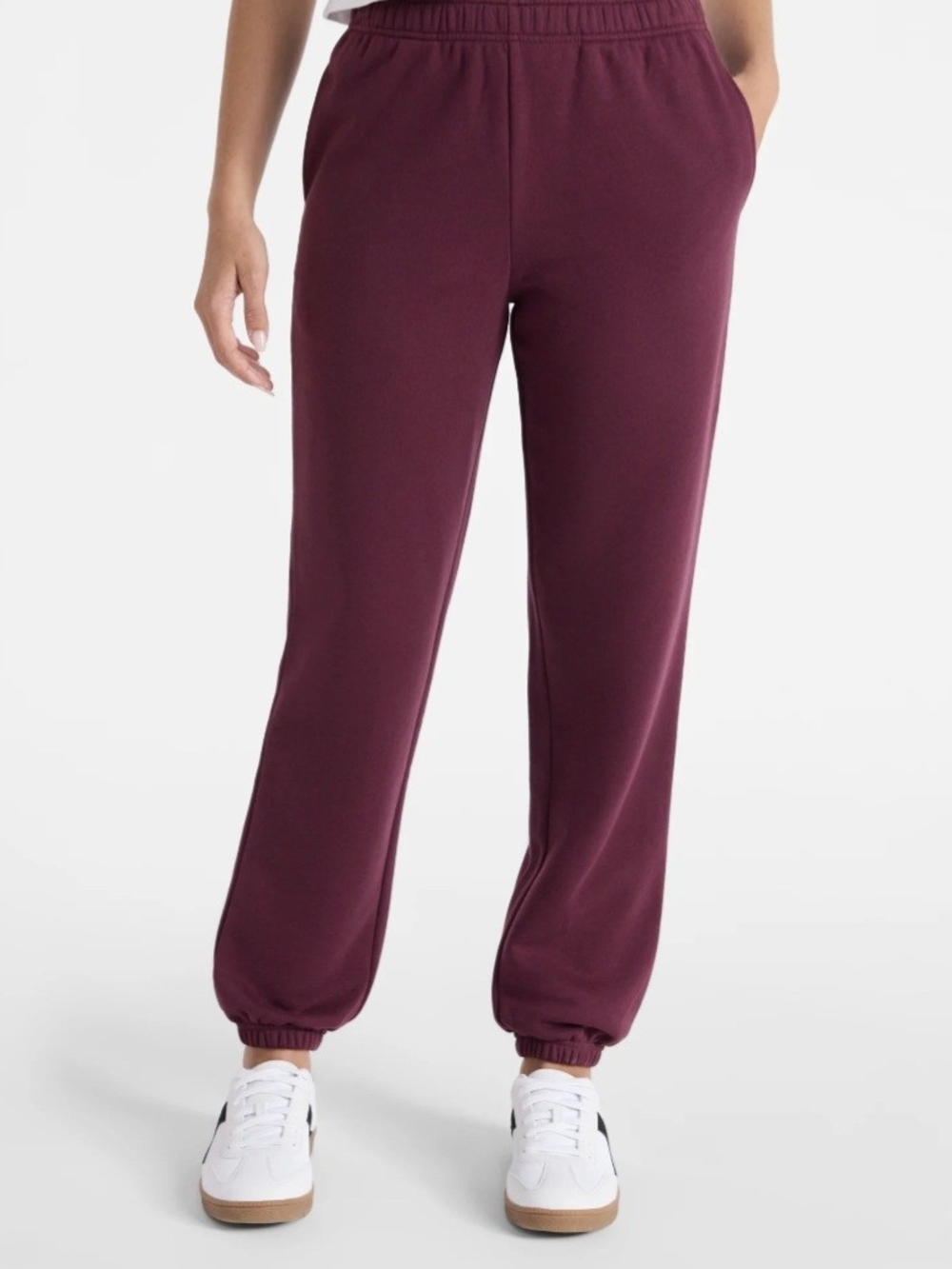 No Boundaries Soft Fleece Joggers Women's XS (0-2) Dark Cherry